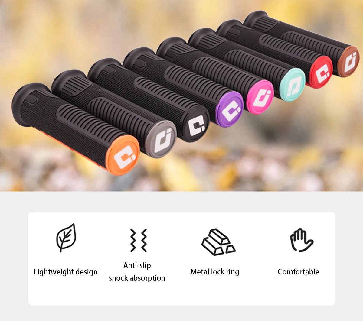 ODI RG98 MTB Grips Anti-Slip Bike Handlebar Cover Comfotable Cycling Rubber Cycling Cuffs Shock-absorbing Bicycle Accessories