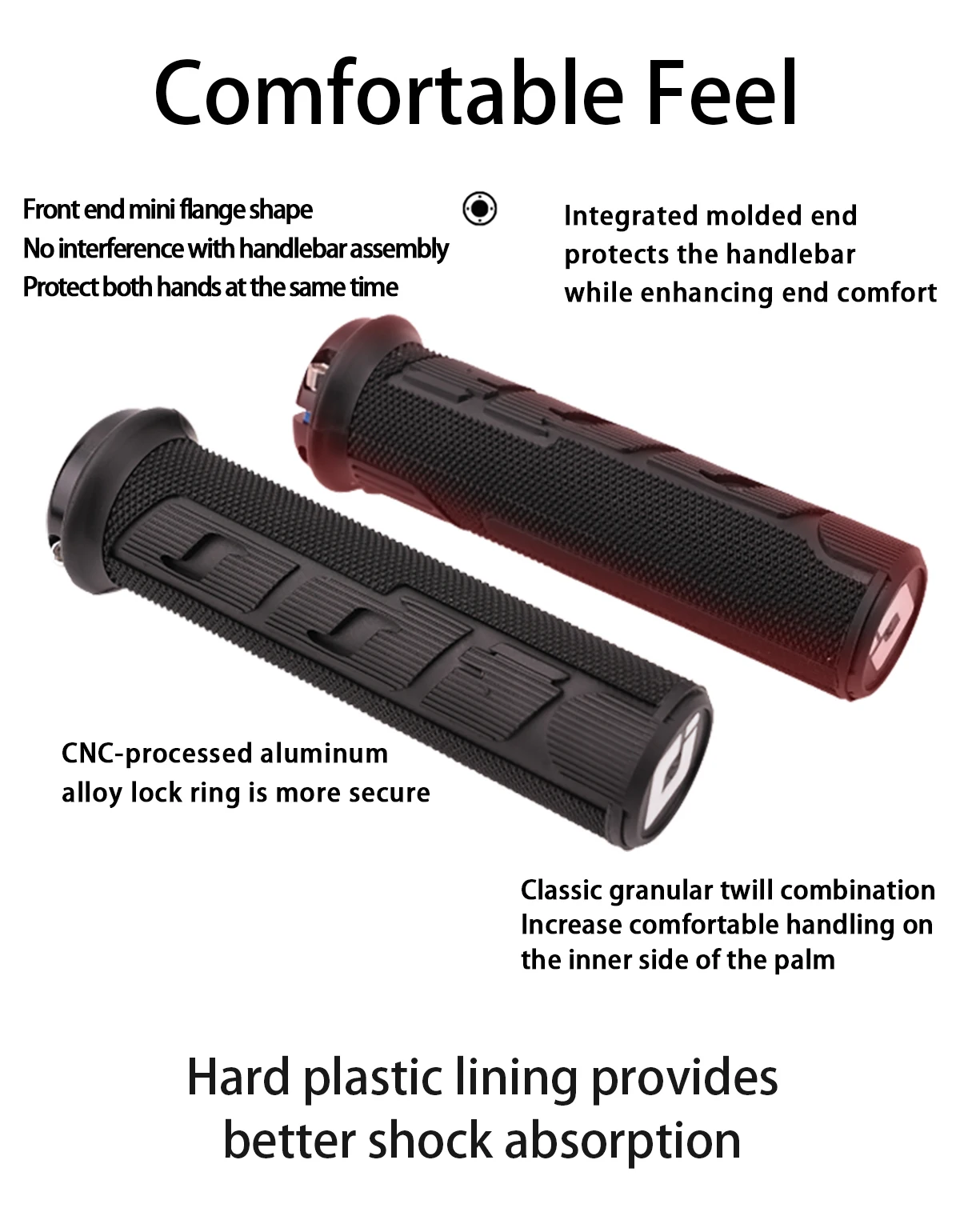 ODI RG98 MTB Grips Anti-Slip Bike Handlebar Cover Comfotable Cycling Rubber Cycling Cuffs Shock-absorbing Bicycle Accessories