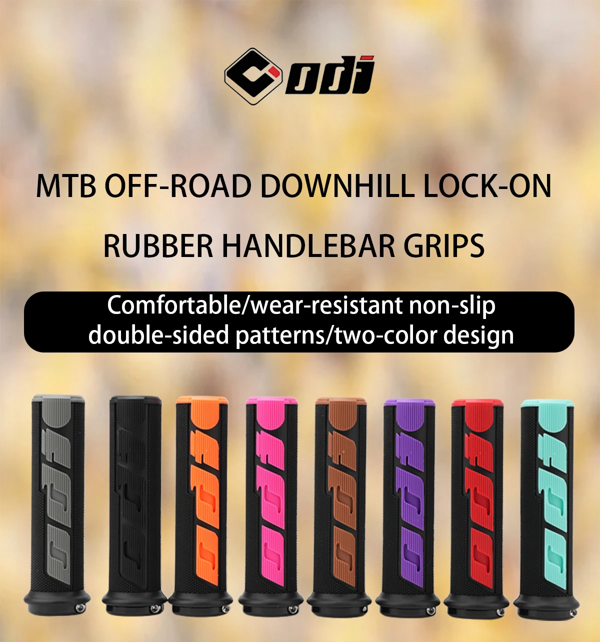 ODI RG98 MTB Grips Anti-Slip Bike Handlebar Cover Comfotable Cycling Rubber Cycling Cuffs Shock-absorbing Bicycle Accessories