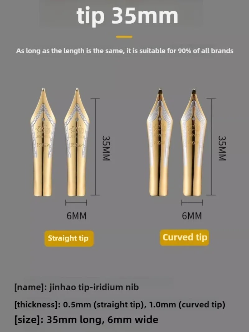 1PC JINHAO Fountain Pen Iridium Replaced EF/F/M Nib For 9019/X159/82/82 mini/100/9056/9036 Office School Supplies Stationery