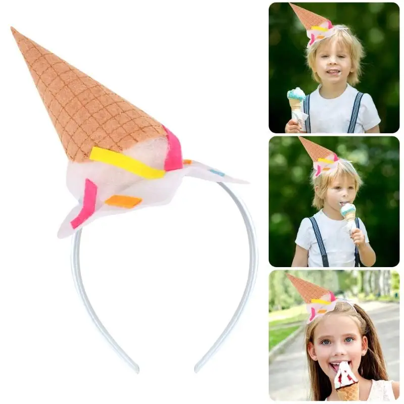 A52E Lightweight Ice Cream Hair Ornament For Food Vendors Costume Contests Gatherings