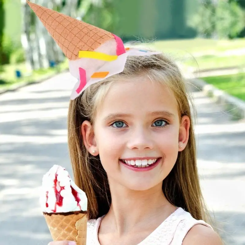 A52E Lightweight Ice Cream Hair Ornament For Food Vendors Costume Contests Gatherings
