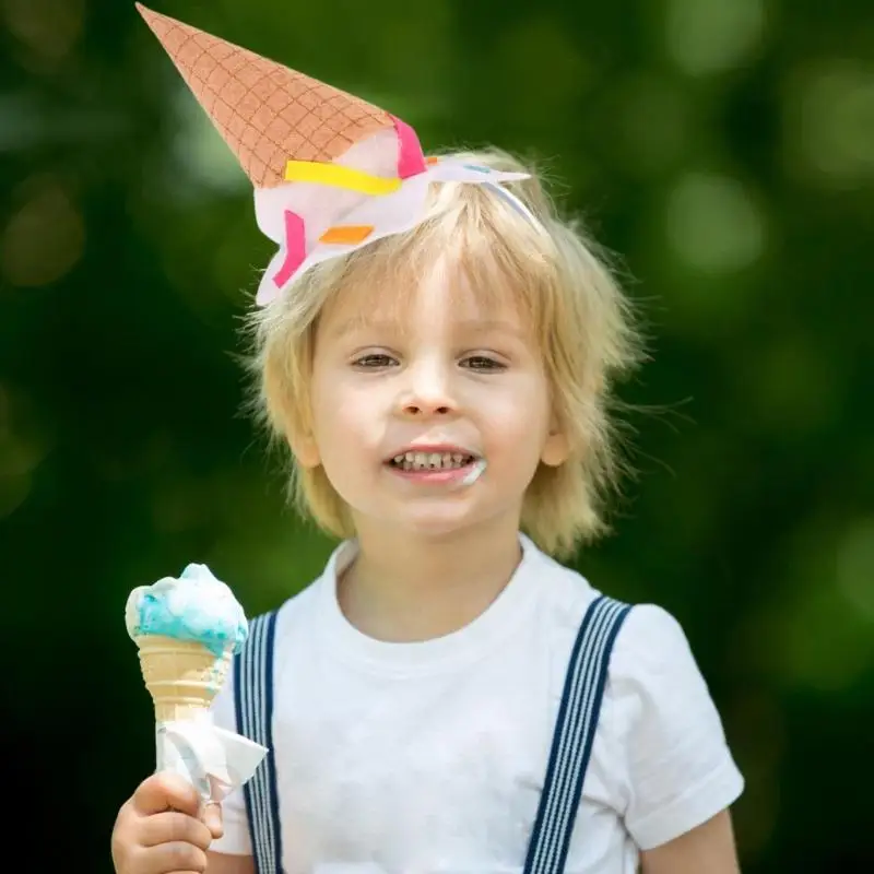 A52E Lightweight Ice Cream Hair Ornament For Food Vendors Costume Contests Gatherings