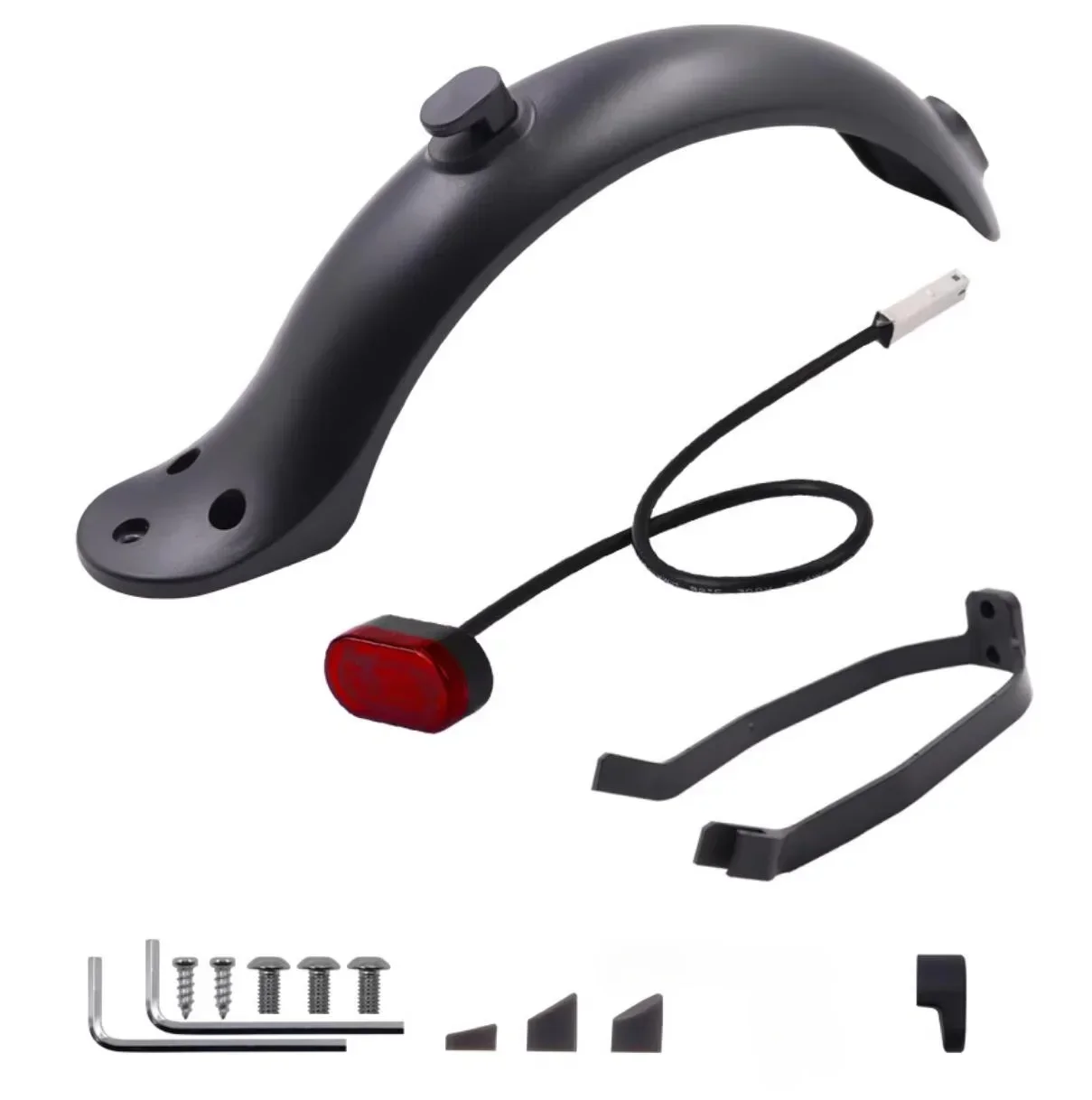 Rear Fender for Xiaomi M365 Pro Electric Scooter Short Ducktail Back Wing Taillight for Mijia Mi 3 1S Rear Mudguard Accessories