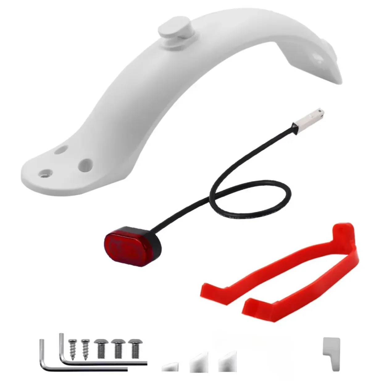 Rear Fender for Xiaomi M365 Pro Electric Scooter Short Ducktail Back Wing Taillight for Mijia Mi 3 1S Rear Mudguard Accessories