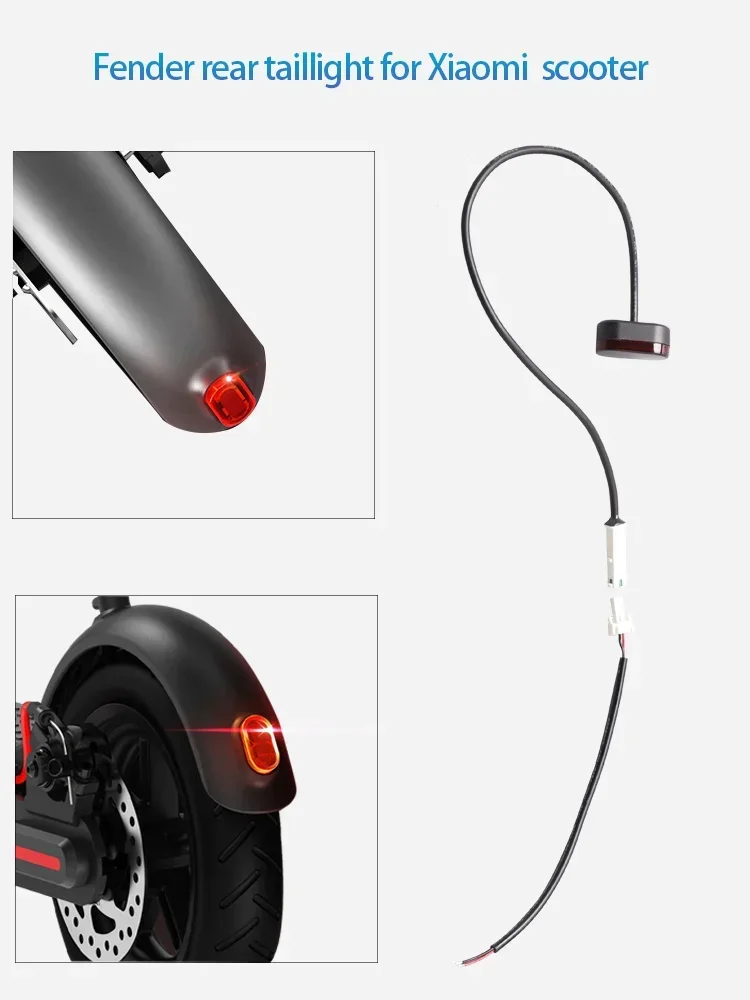 Rear Fender for Xiaomi M365 Pro Electric Scooter Short Ducktail Back Wing Taillight for Mijia Mi 3 1S Rear Mudguard Accessories