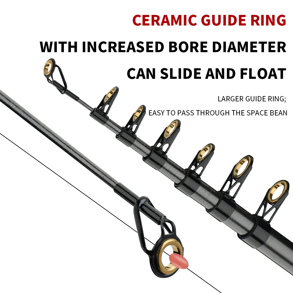 Telescopic Lure Fishing Rod 1.5M-2.4M Carbon Spinning Sea Pole Freshwater Saltwater Fishing Equipment Pesca Fishing Accessories