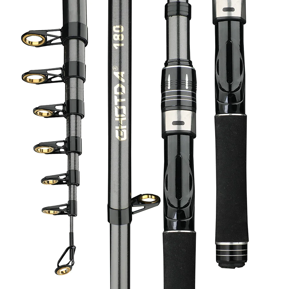 Telescopic Lure Fishing Rod 1.5M-2.4M Carbon Spinning Sea Pole Freshwater Saltwater Fishing Equipment Pesca Fishing Accessories
