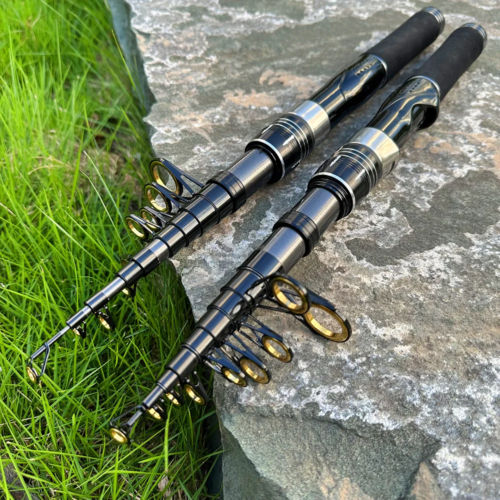 Telescopic Lure Fishing Rod 1.5M-2.4M Carbon Spinning Sea Pole Freshwater Saltwater Fishing Equipment Pesca Fishing Accessories