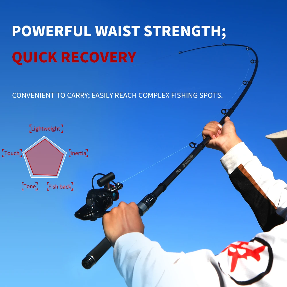 Telescopic Lure Fishing Rod 1.5M-2.4M Carbon Spinning Sea Pole Freshwater Saltwater Fishing Equipment Pesca Fishing Accessories
