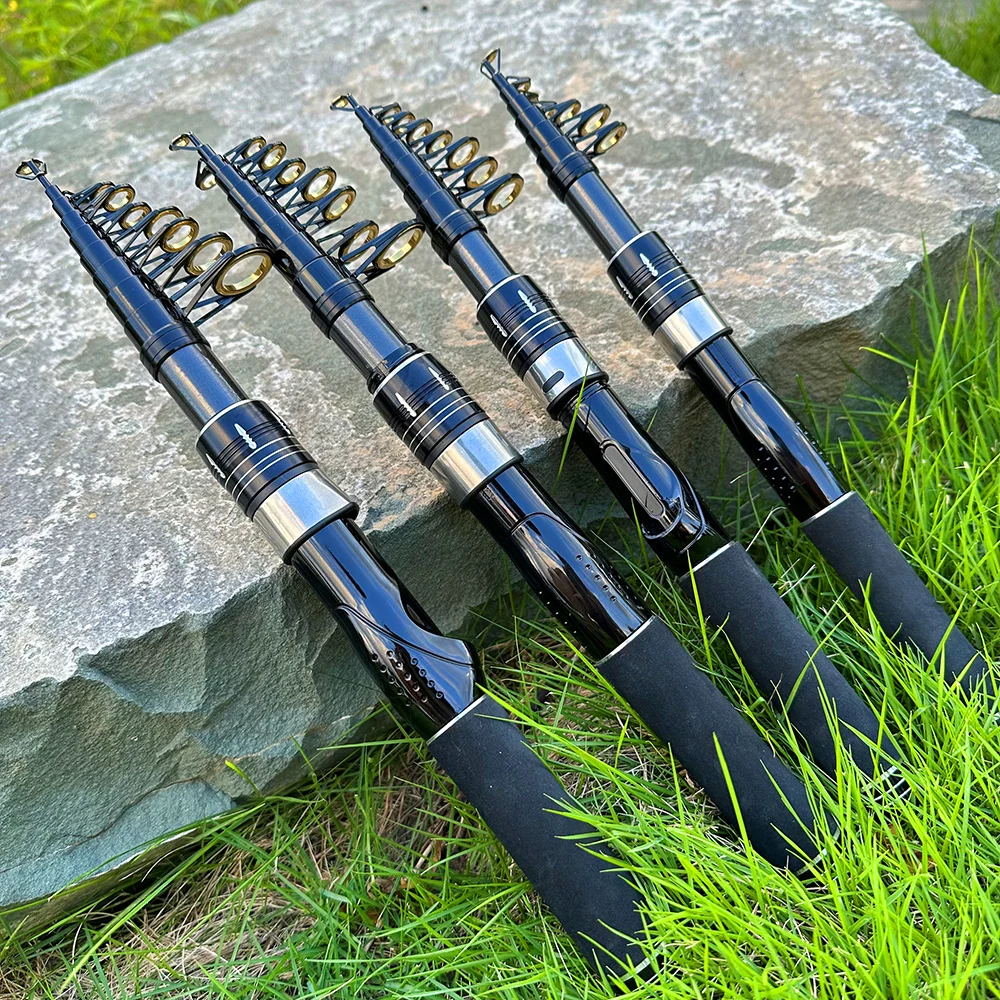 Telescopic Lure Fishing Rod 1.5M-2.4M Carbon Spinning Sea Pole Freshwater Saltwater Fishing Equipment Pesca Fishing Accessories