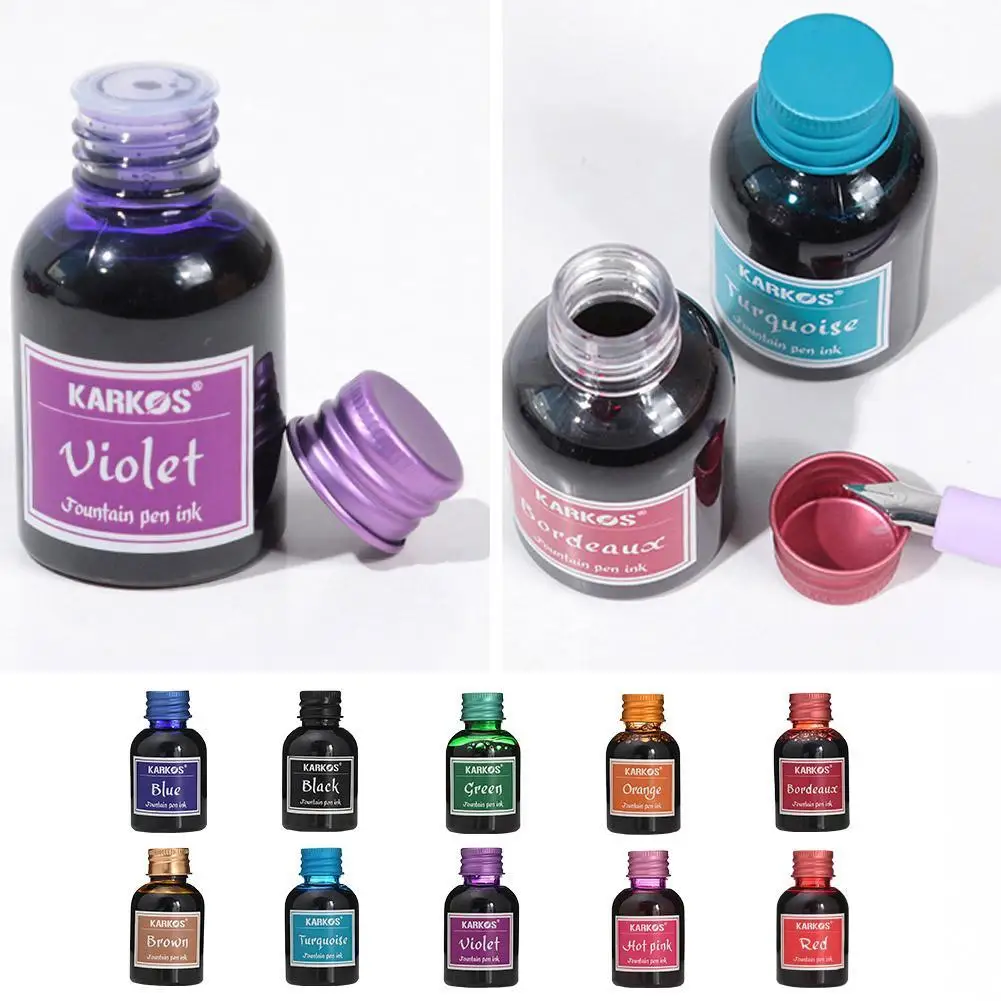 30MlL Pure Colorful Fountain Pen Ink Universal Refill Ink Stationery School Brand New Product Peace And Happiness