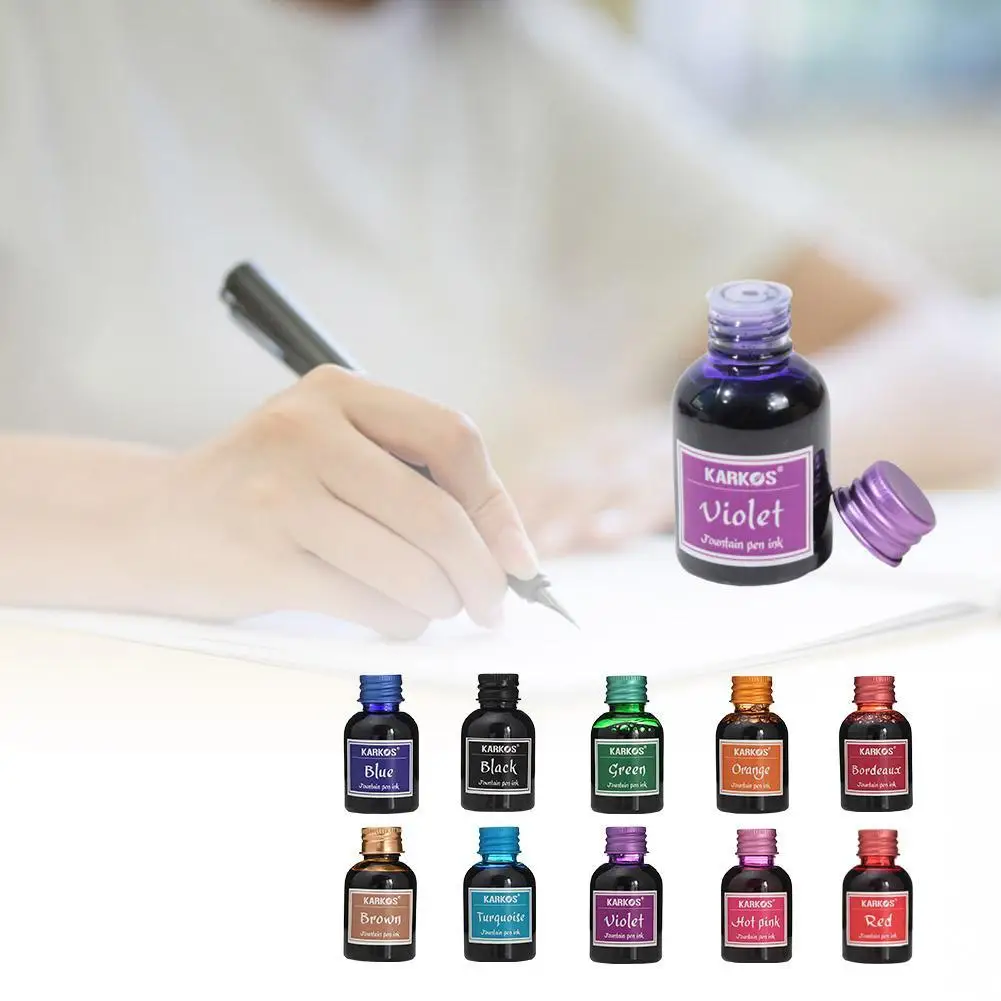 30MlL Pure Colorful Fountain Pen Ink Universal Refill Ink Stationery School Brand New Product Peace And Happiness