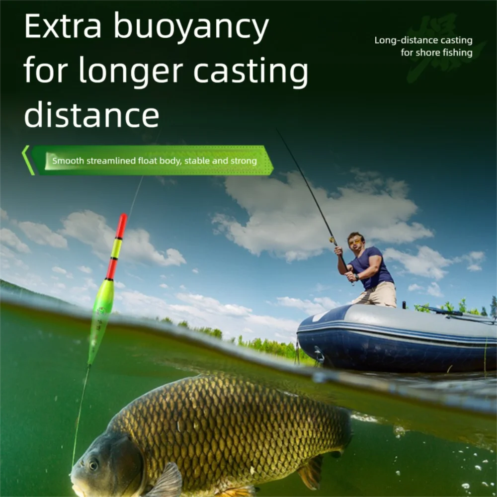 Electronic Fishing Float Long Tail 2 Light Light Float Indicator Buoy Strike Slip Drift Tube Bobbers Buoy Night Fishing