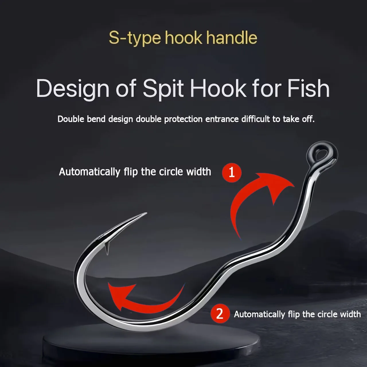 50 Pcs Durable Automatic Flip High Carbon Steel Fishhook With Eye Anti Slip Fishing Hook Sharp Barbed Fishing Tackle Accessories