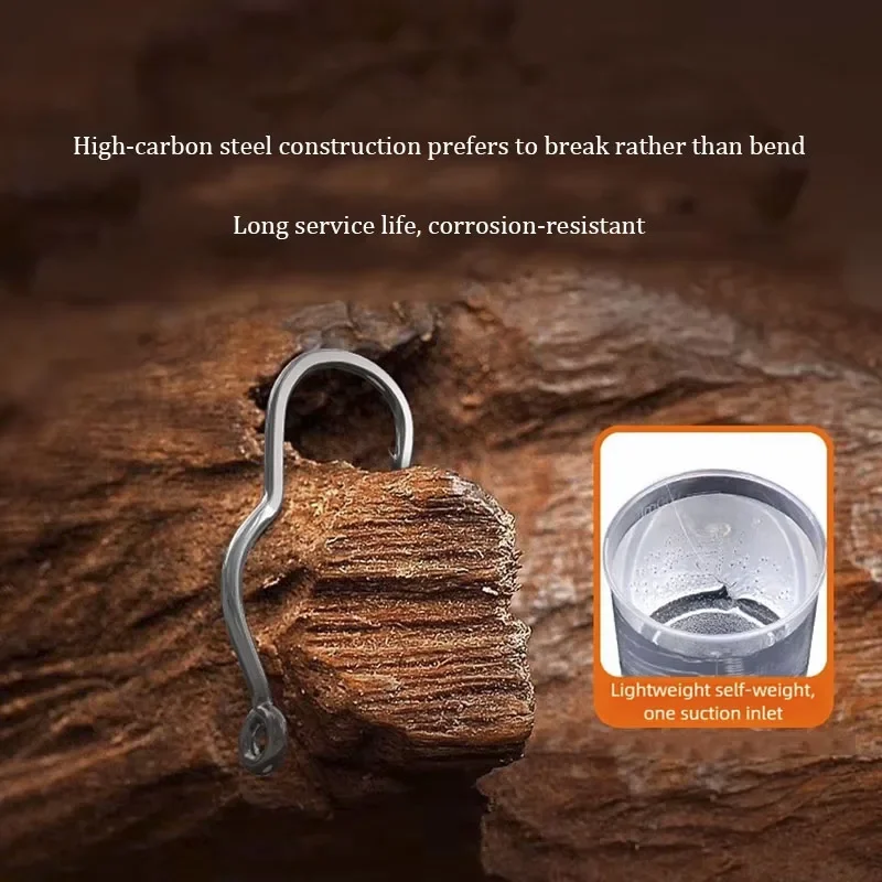 50 Pcs Durable Automatic Flip High Carbon Steel Fishhook With Eye Anti Slip Fishing Hook Sharp Barbed Fishing Tackle Accessories