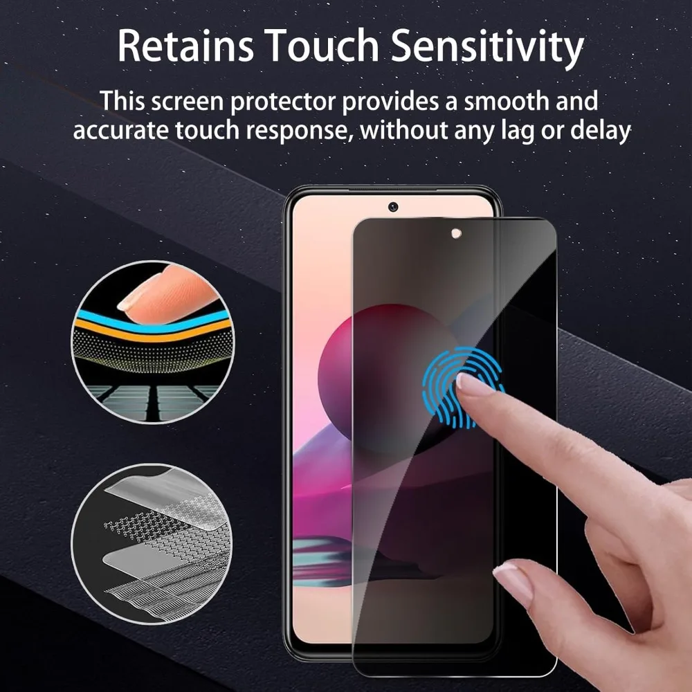 2Pcs Anti Spy Tempered Glass for Redmi Note 14 5G 13 12 11 Pro 14S 12S 11S 10S Screen Protector for Redmi 15C 15 14R 14C 13C 10A