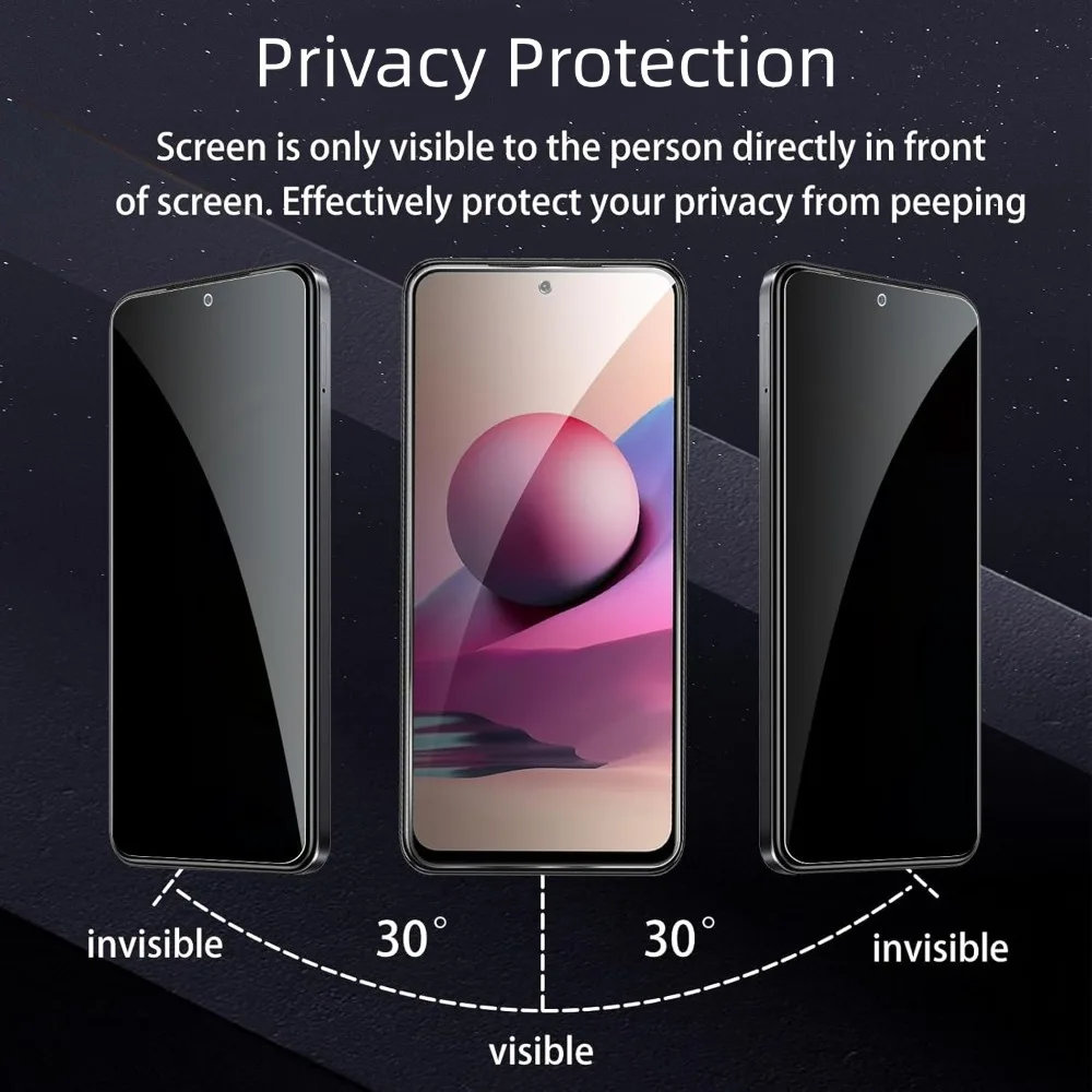 2Pcs Anti Spy Tempered Glass for Redmi Note 14 5G 13 12 11 Pro 14S 12S 11S 10S Screen Protector for Redmi 15C 15 14R 14C 13C 10A