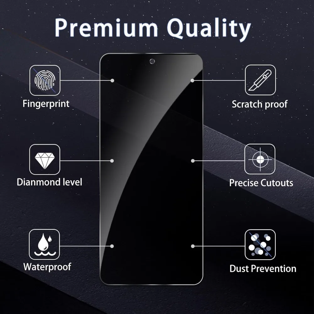 2Pcs Anti Spy Tempered Glass for Redmi Note 14 5G 13 12 11 Pro 14S 12S 11S 10S Screen Protector for Redmi 15C 15 14R 14C 13C 10A