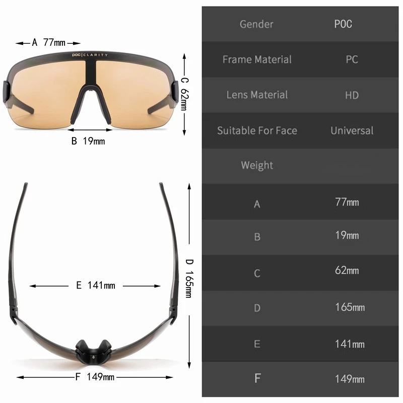 POC AIM Bicycle riding sports glasses.Fully coated running and hiking sunglasses MTB Road Cycling Eyewear Glasses protection eye