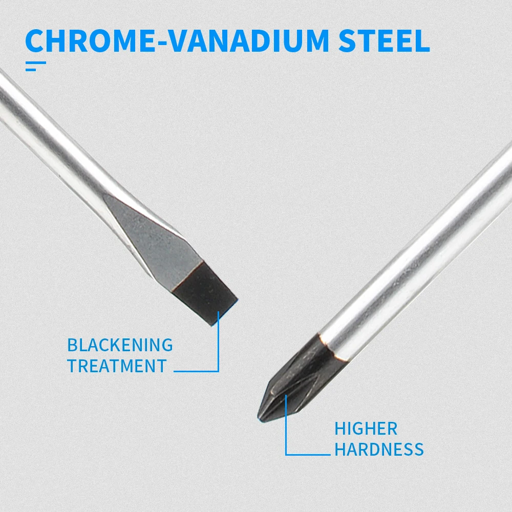 1PCS Flat Cross Screwdriver Type 3mm PH/SL Head Magnetic Screwdriver Household Basic Anti Slip Manual Screw Drive Tool