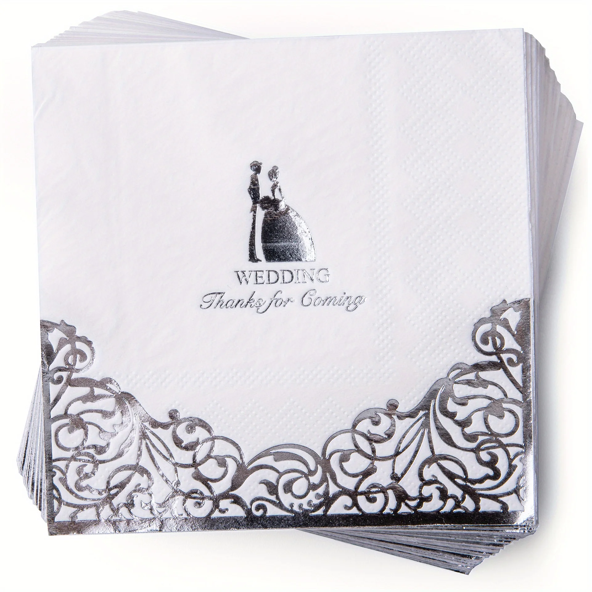 50/100 Pcs, Wedding Napkins Cocktail Beverage Napkins for Party Decorations, Cake Dessert Table Decorations Supplies