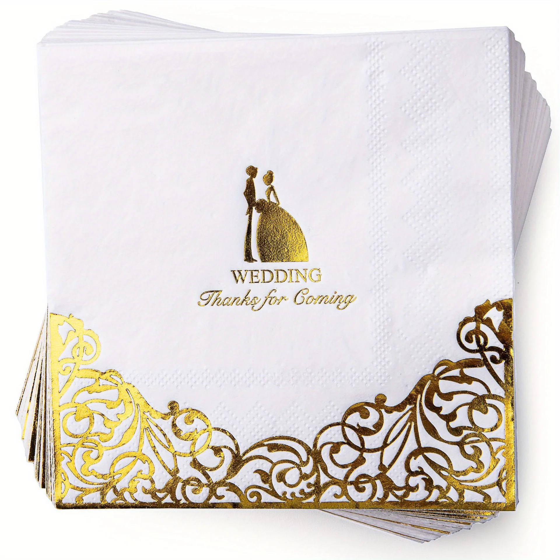 50/100 Pcs, Wedding Napkins Cocktail Beverage Napkins for Party Decorations, Cake Dessert Table Decorations Supplies