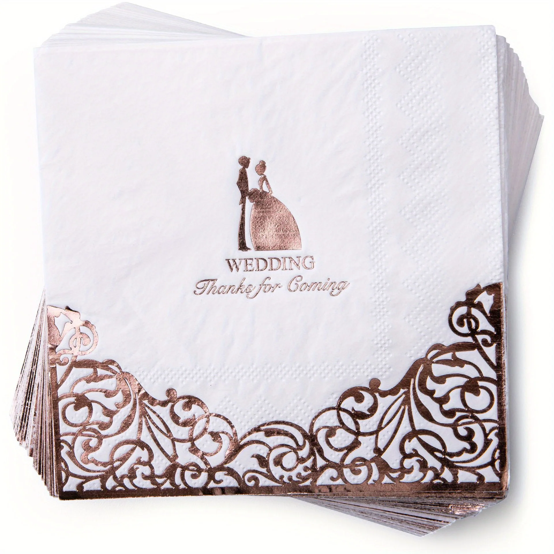 50/100 Pcs, Wedding Napkins Cocktail Beverage Napkins for Party Decorations, Cake Dessert Table Decorations Supplies