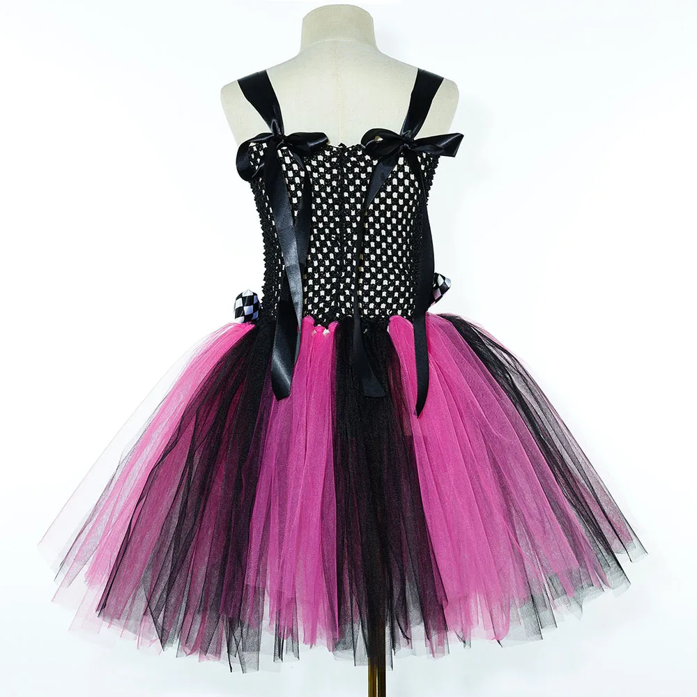 Girls for Hot Pink Black Pirate Costumes Captain Pirate Tutu Dress with Eyes Patch Head Bandana Kids Carnival Halloween Outfits
