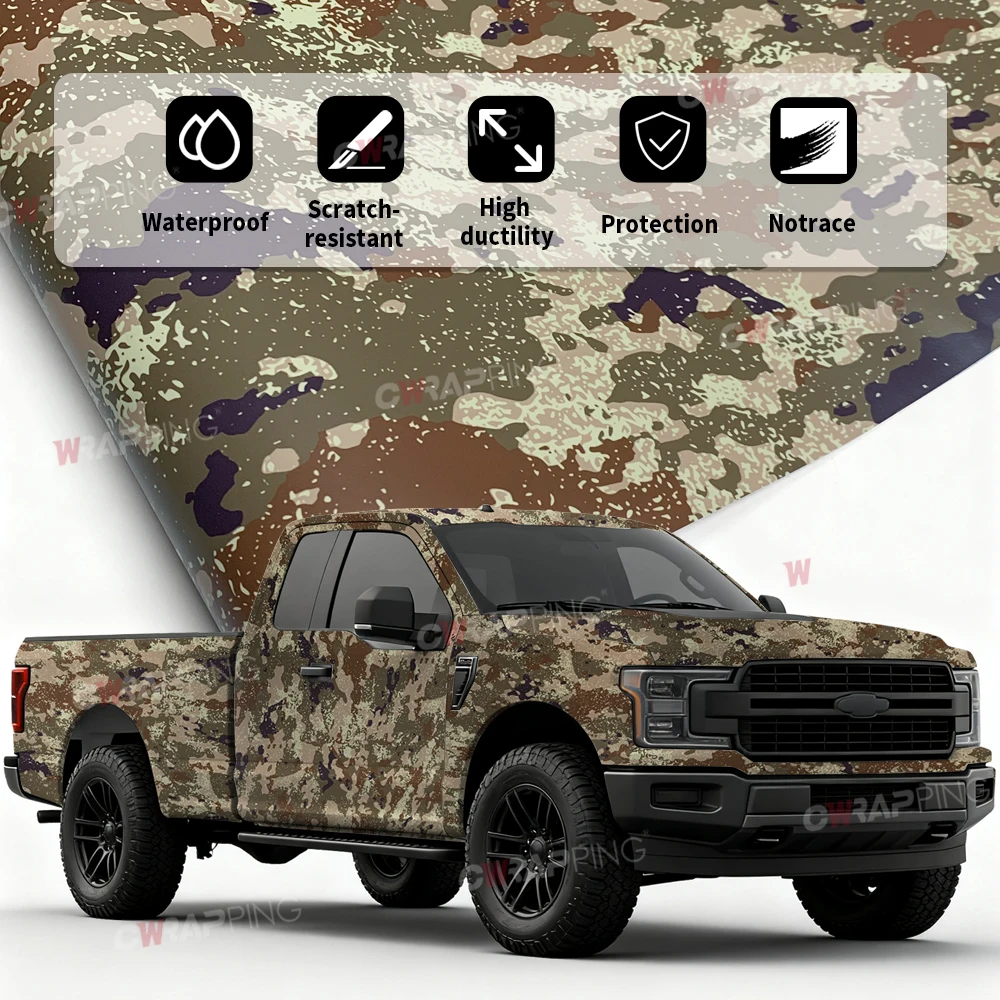 Digital Camouflage Film Waterproof Automotive Vinyl Car Wrap Wrapping Tools Vehicle Decoration Car Tuning Accessories Covering