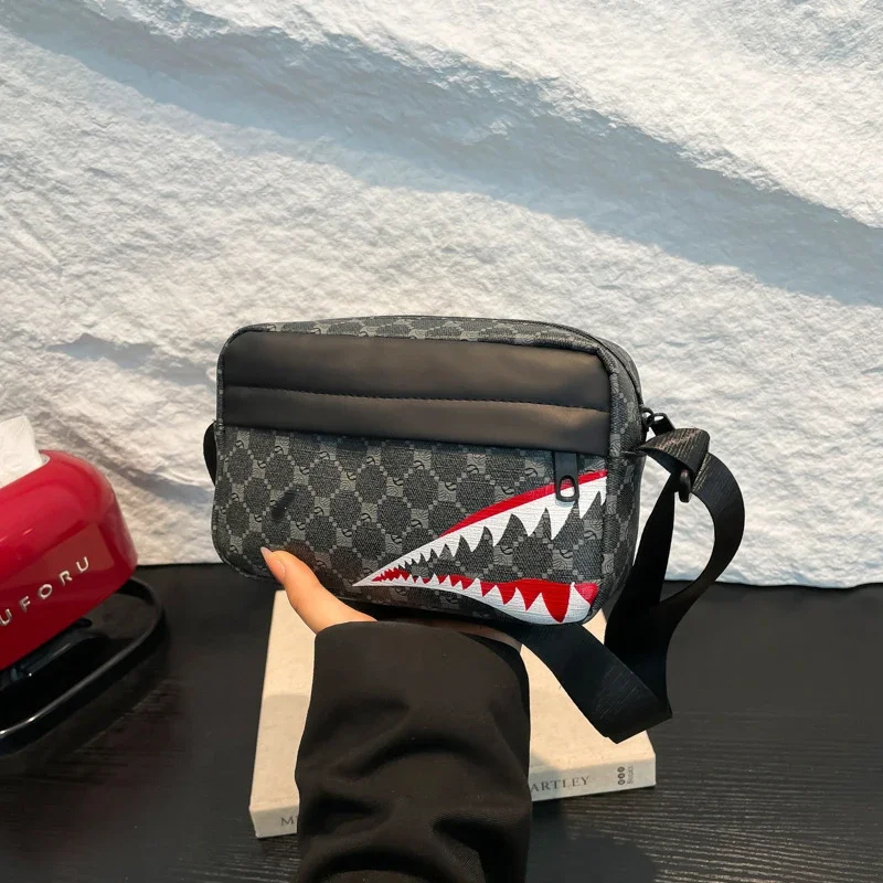 Casual Fashion Crossbody Large Capacity Small Square Bag Creative Shark Mouth Crossbody Bag Simple Coin Purse