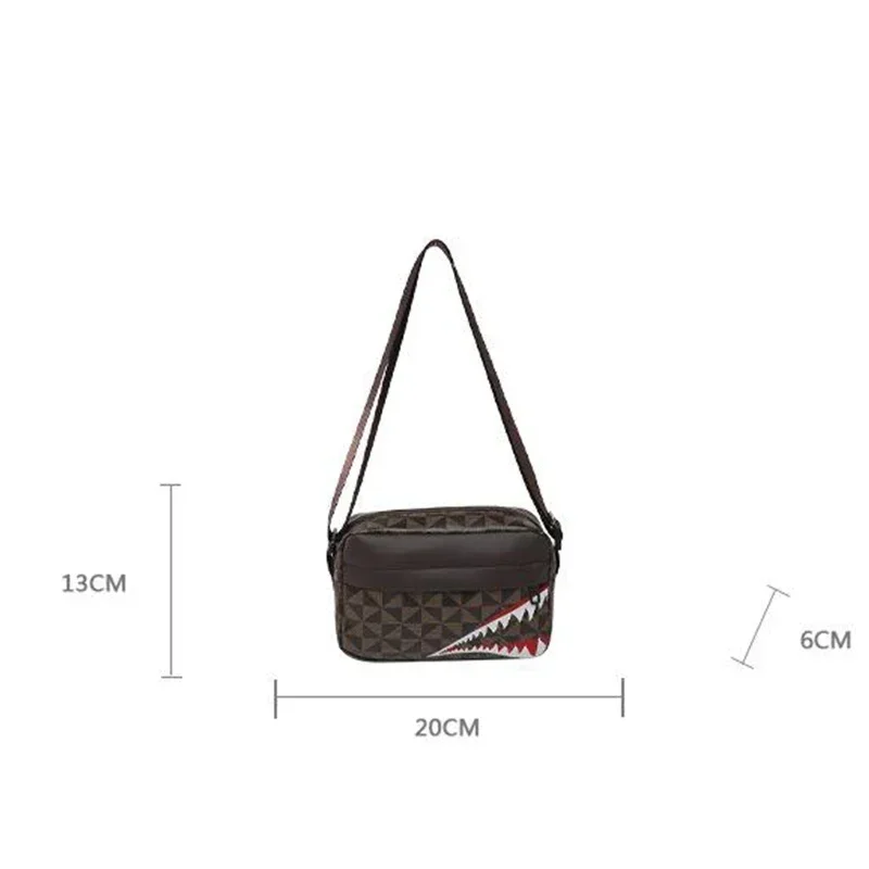 Casual Fashion Crossbody Large Capacity Small Square Bag Creative Shark Mouth Crossbody Bag Simple Coin Purse
