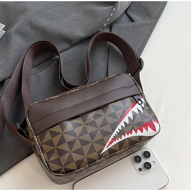 Casual Fashion Crossbody Large Capacity Small Square Bag Creative Shark Mouth Crossbody Bag Simple Coin Purse