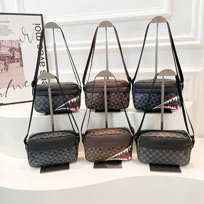 Casual Fashion Crossbody Large Capacity Small Square Bag Creative Shark Mouth Crossbody Bag Simple Coin Purse