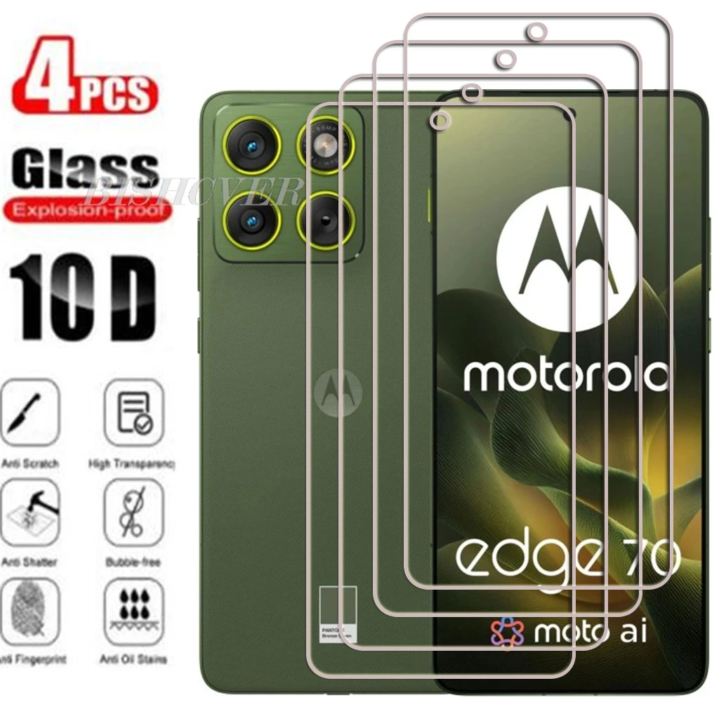 4PCS Tempered Glass For Motorola Moto X70 Air 6.67" ON MotoX70Air X70Air Edge 70 Edge70 Screen Protector Protective Film