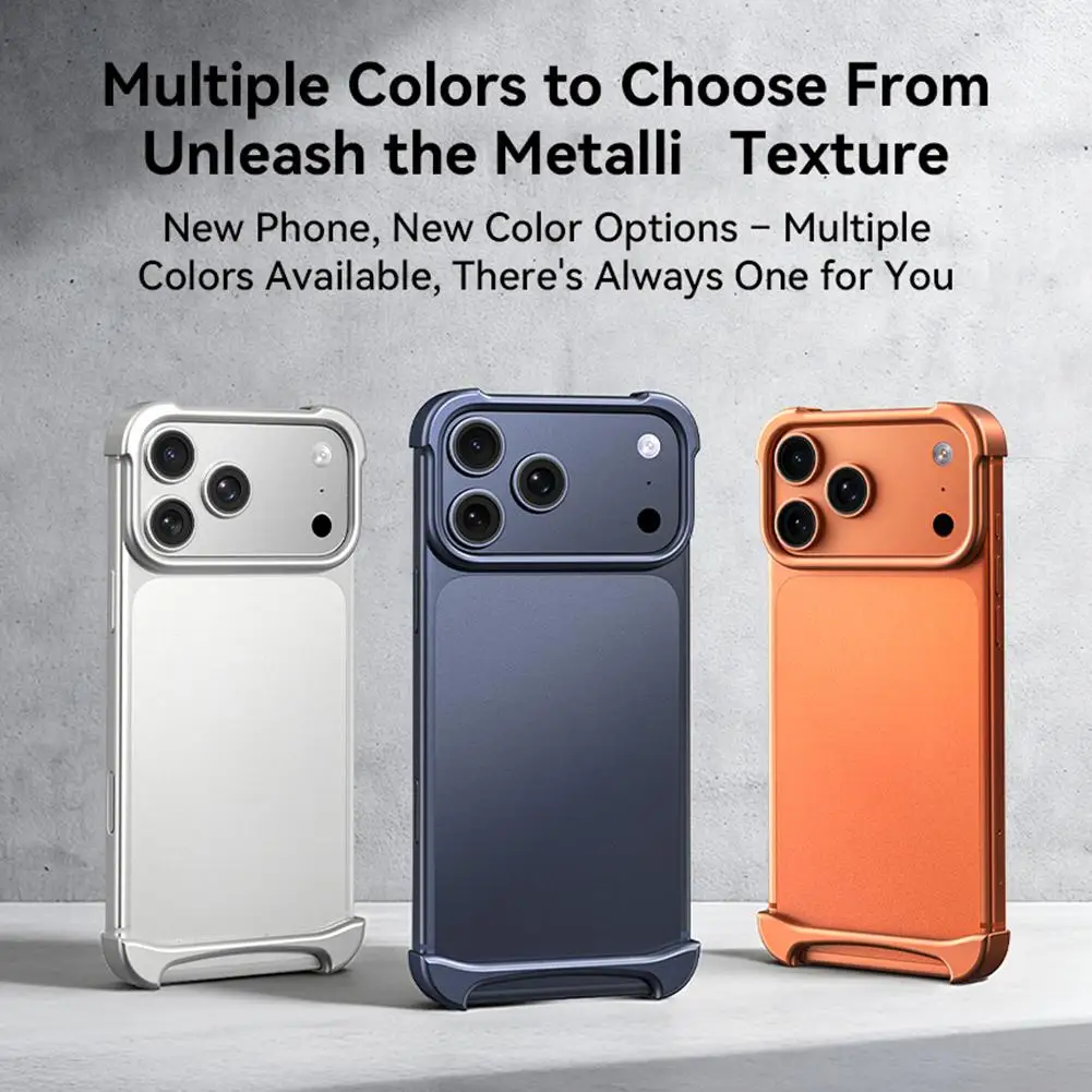 For iPhone 17 Pro/Pro Max Aluminium Frame Metal Protective Case Luxury Anti-Fall Heat Dissipation Metal Frame Case Cover