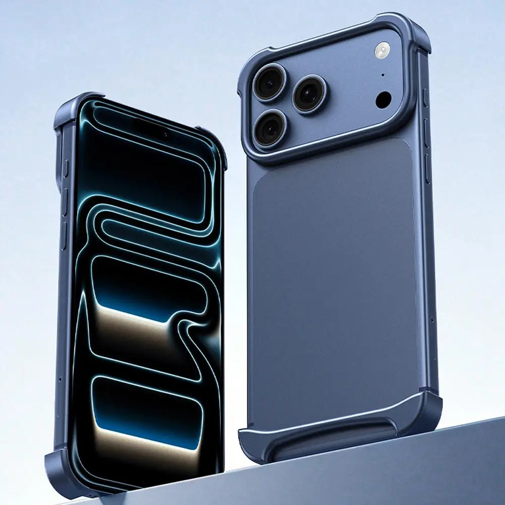For iPhone 17 Pro/Pro Max Aluminium Frame Metal Protective Case Luxury Anti-Fall Heat Dissipation Metal Frame Case Cover