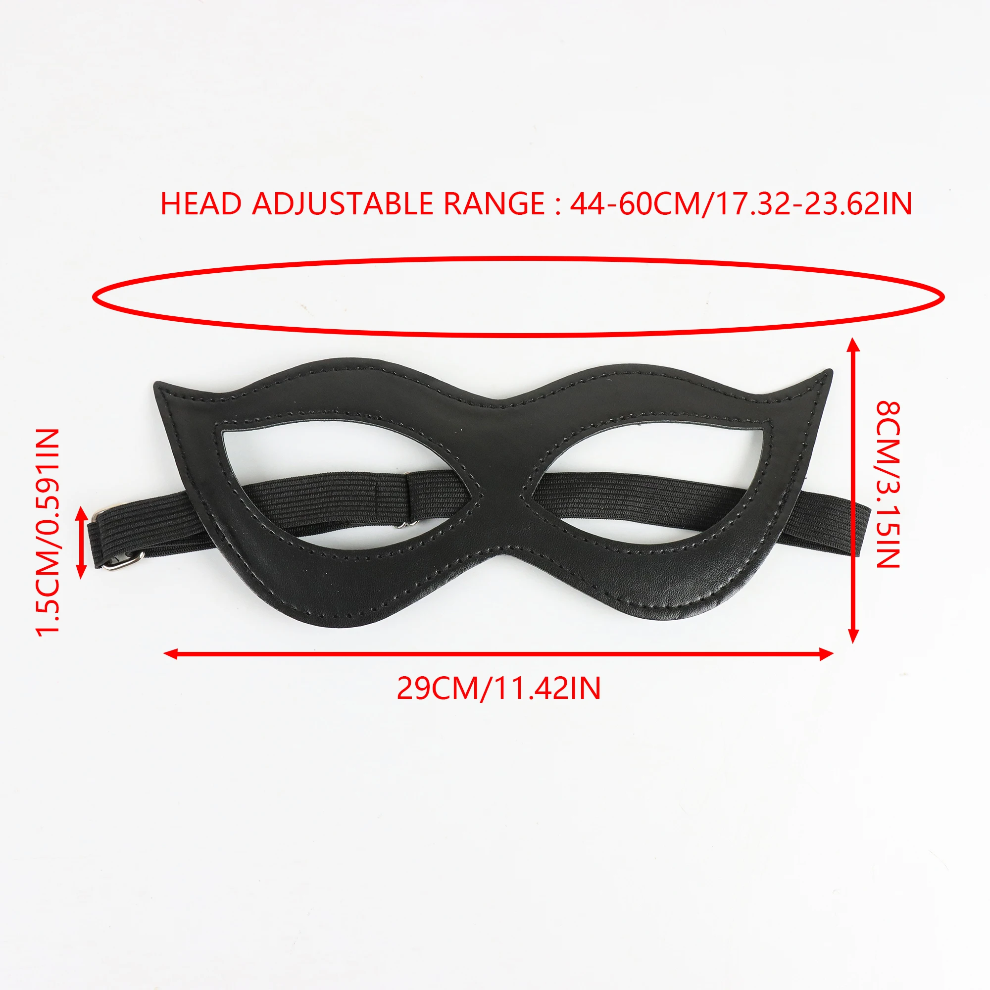 1pc Half Face Cat Eye Costume Mask Woman Black Leather Cat Mask Masquerade Mask For Halloween Party Cosplay