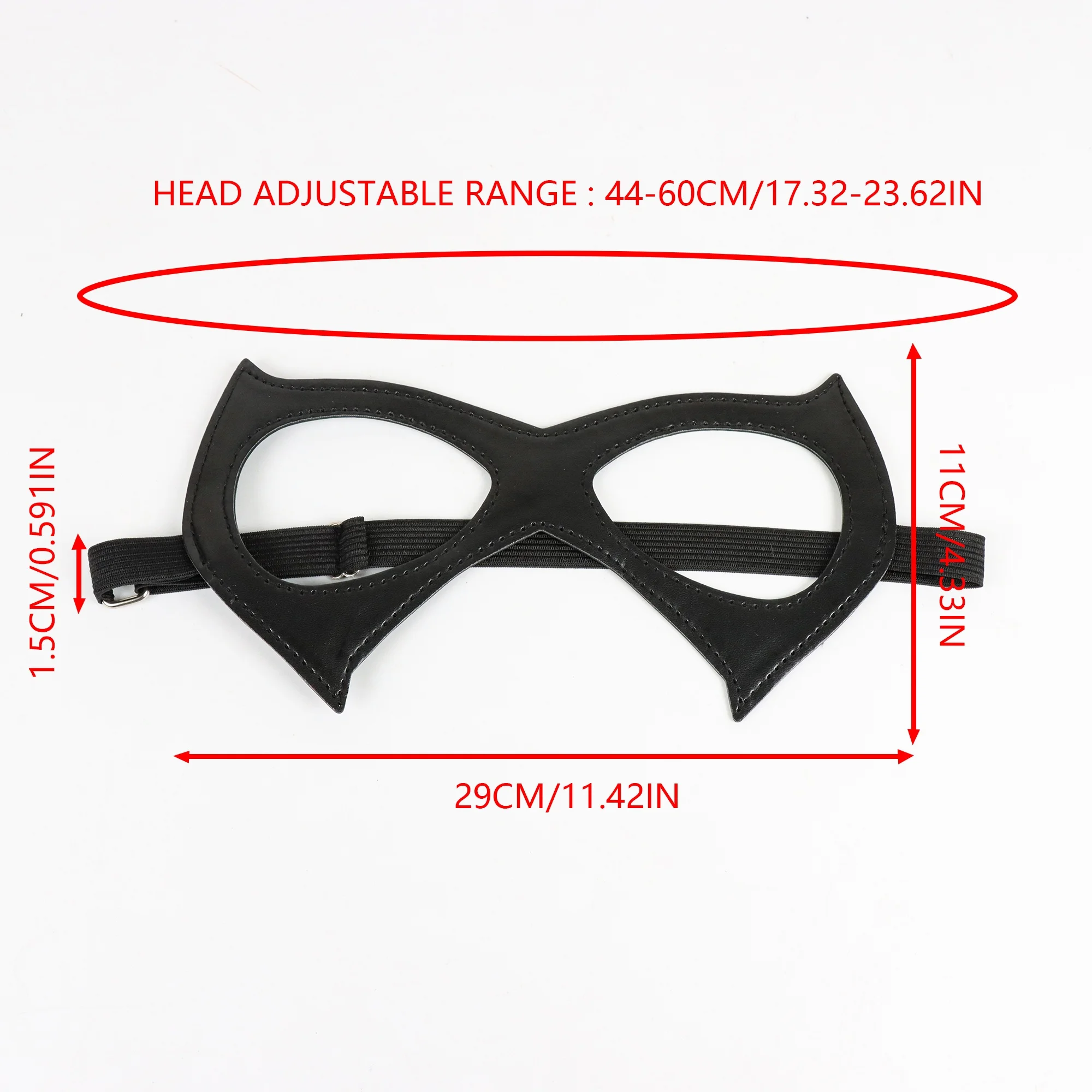 1pc Half Face Cat Eye Costume Mask Woman Black Leather Cat Mask Masquerade Mask For Halloween Party Cosplay