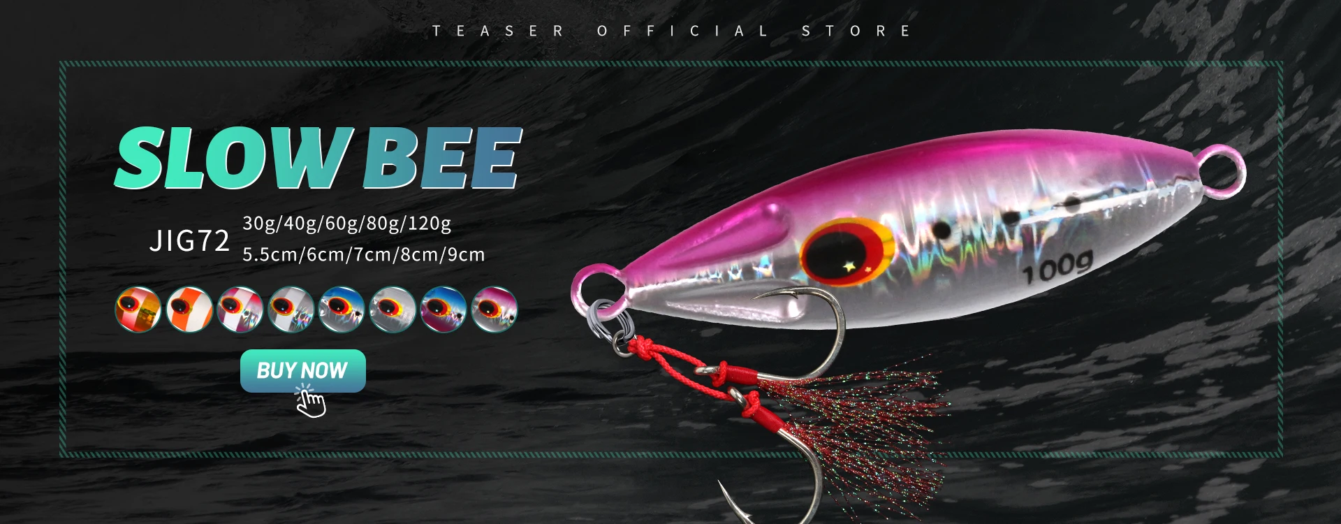 TEASER J116 250g 300g 400g 500g 600g Deepsea Big Game Trolling Vertical Jig Butterfly Offshore Metal Jigging Sinking Stick Lure