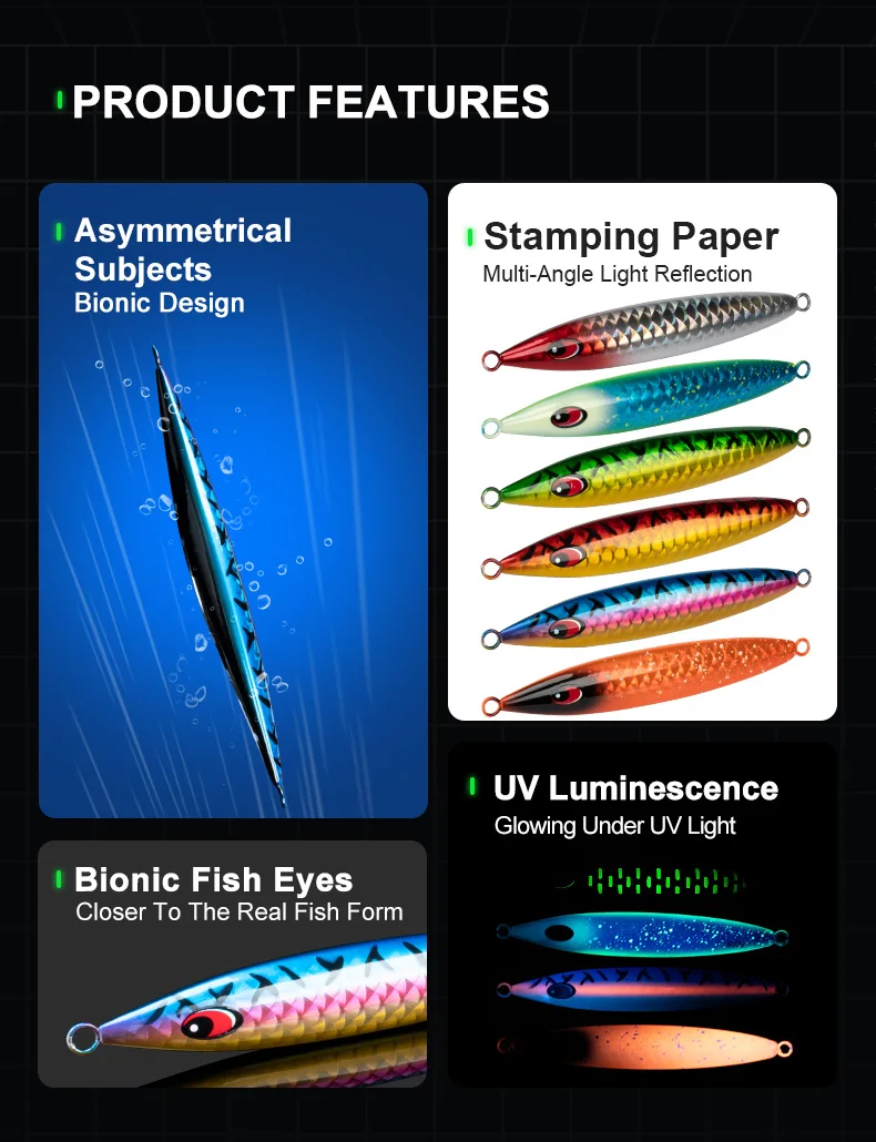 TEASER J116 250g 300g 400g 500g 600g Deepsea Big Game Trolling Vertical Jig Butterfly Offshore Metal Jigging Sinking Stick Lure