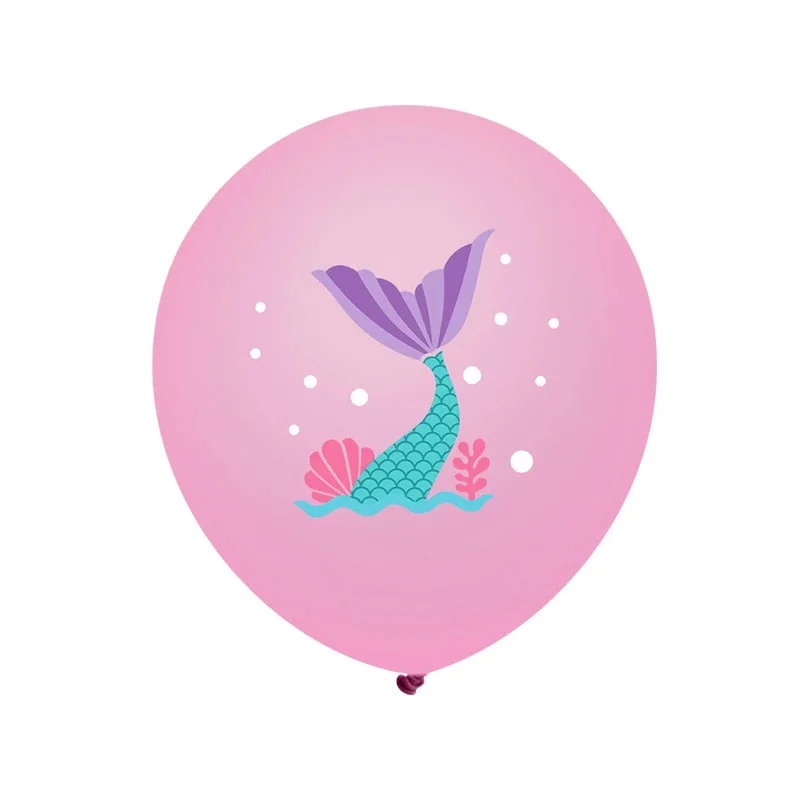 16pcs Mixed Mermaid Sea Life Animals Balloon 12inch Latex Balloon for Kids Girls Birthday Party Baby Shower Decoration