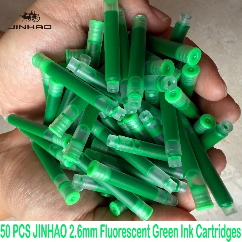 JINHAO 50/12 PCS 12 Colors 2.6mm/3.4mm Fountain Pen Ink Cartridges For Majohn Hongdian Ink School Office Supplies Stationery