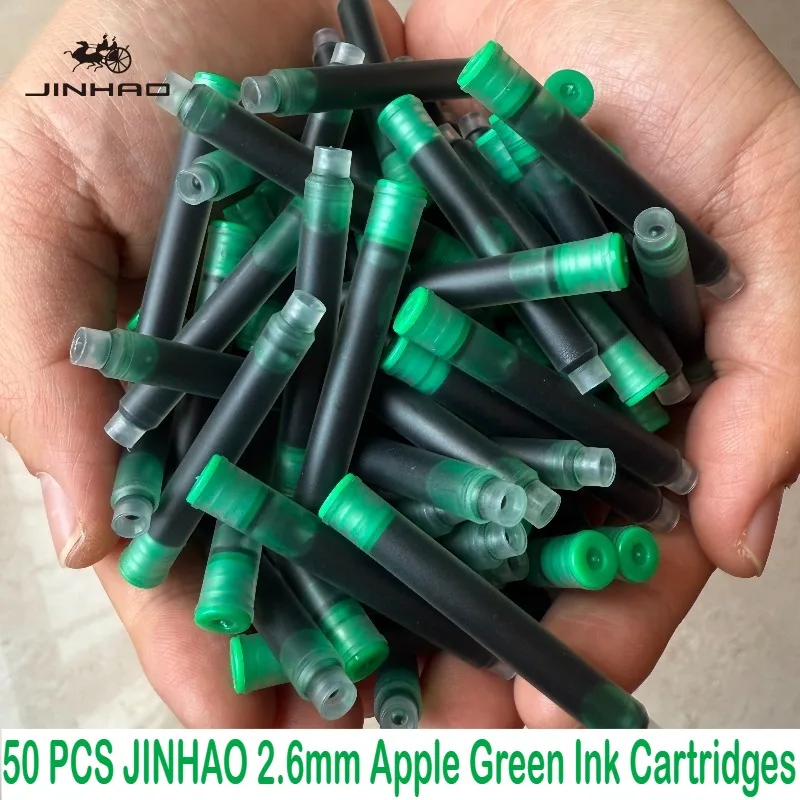 JINHAO 50/12 PCS 12 Colors 2.6mm/3.4mm Fountain Pen Ink Cartridges For Majohn Hongdian Ink School Office Supplies Stationery