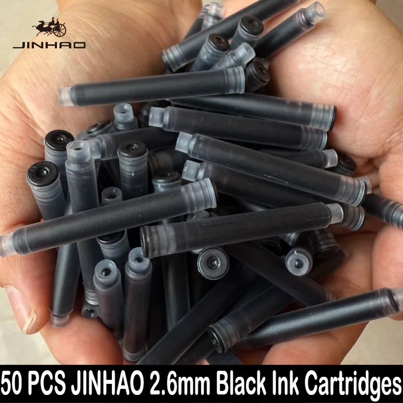 JINHAO 50/12 PCS 12 Colors 2.6mm/3.4mm Fountain Pen Ink Cartridges For Majohn Hongdian Ink School Office Supplies Stationery