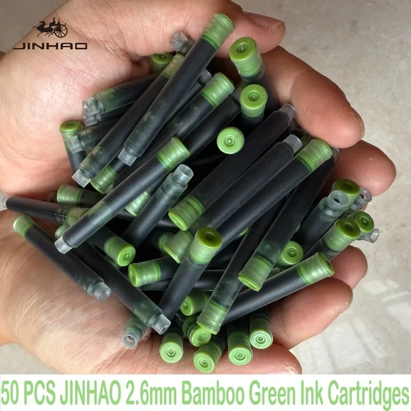 JINHAO 50/12 PCS 12 Colors 2.6mm/3.4mm Fountain Pen Ink Cartridges For Majohn Hongdian Ink School Office Supplies Stationery
