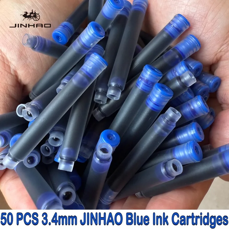 JINHAO 50/12 PCS 12 Colors 2.6mm/3.4mm Fountain Pen Ink Cartridges For Majohn Hongdian Ink School Office Supplies Stationery
