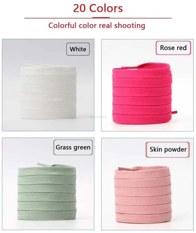 1Pair Sneakers Shoelaces Shoes Accessories Laces for Shoes Unisex Flat Shoe Laces Shoe Strings Shoelaces Af1