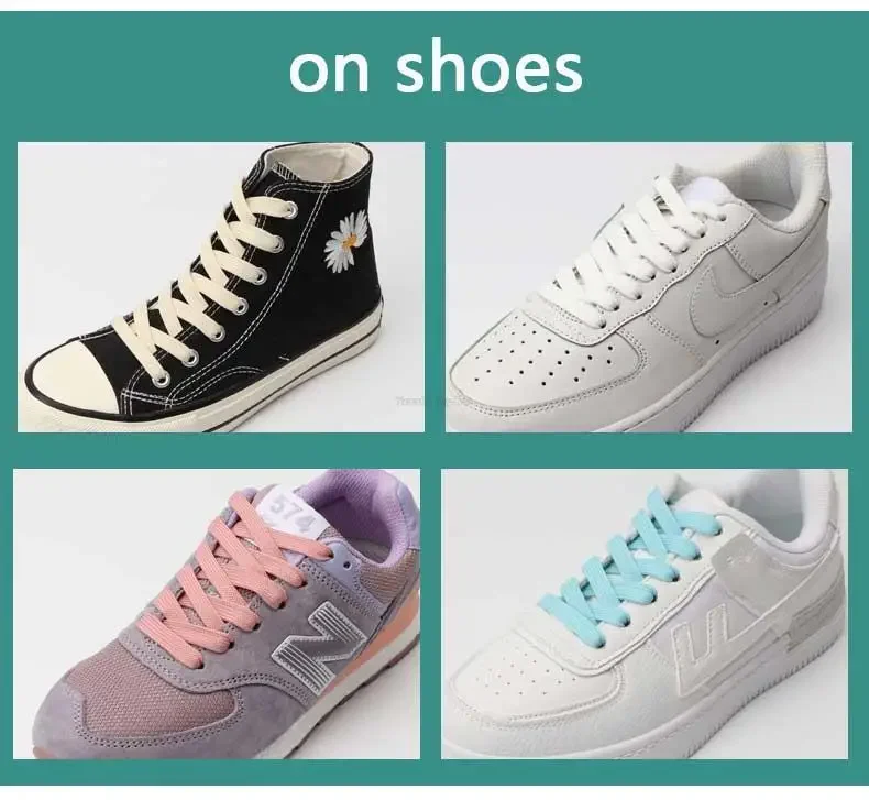 1Pair Sneakers Shoelaces Shoes Accessories Laces for Shoes Unisex Flat Shoe Laces Shoe Strings Shoelaces Af1