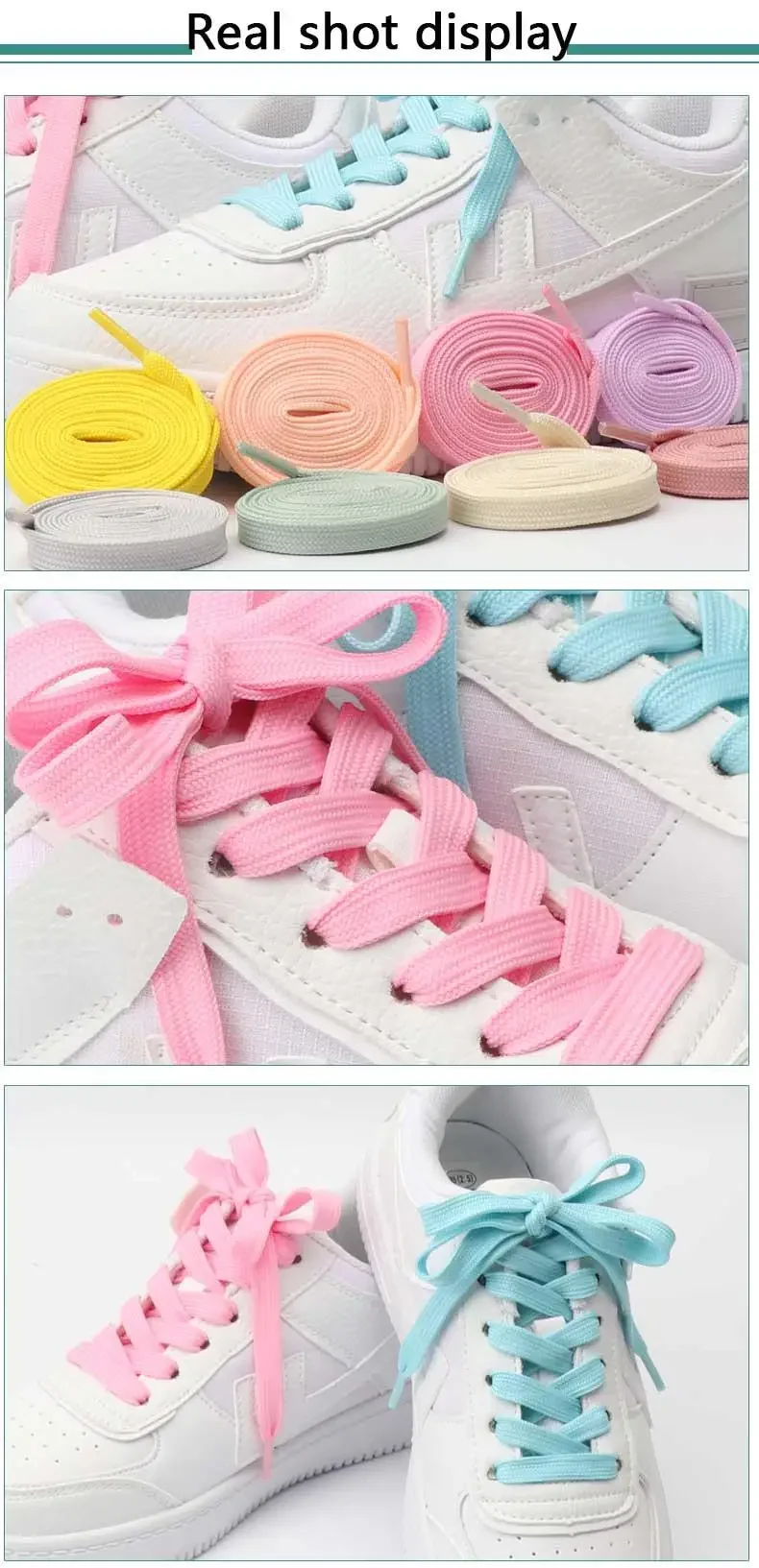 1Pair Sneakers Shoelaces Shoes Accessories Laces for Shoes Unisex Flat Shoe Laces Shoe Strings Shoelaces Af1
